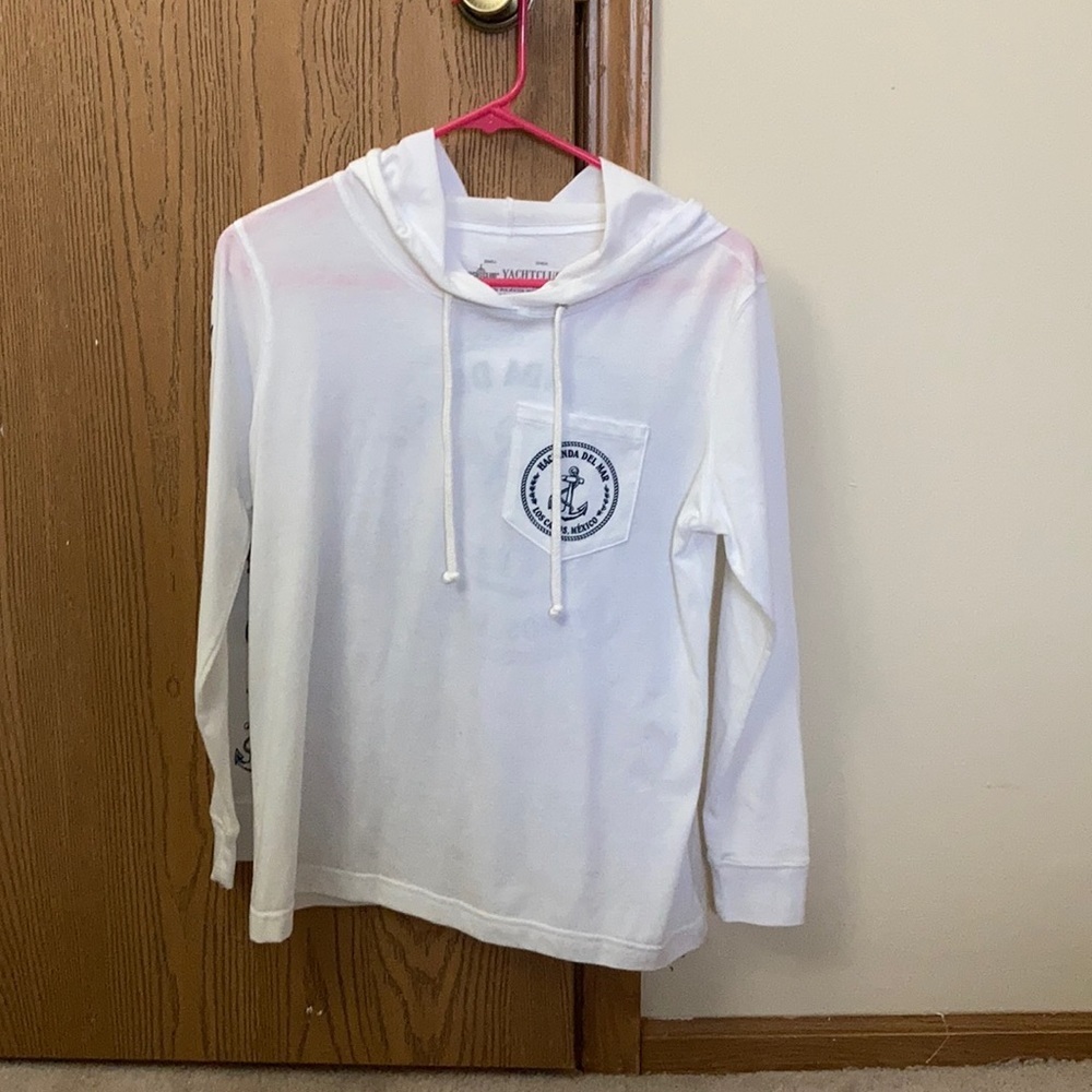 White thin hoodie